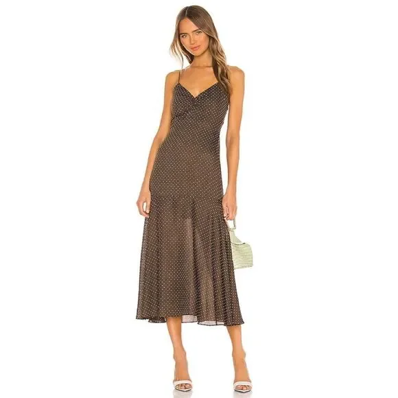 princess polly baby blue dress Carolyn Chocolate maxi dress in Silk Satin main image 1